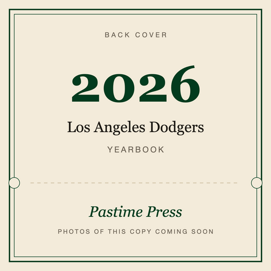 2026 Los Angeles Dodgers Yearbook, back cover