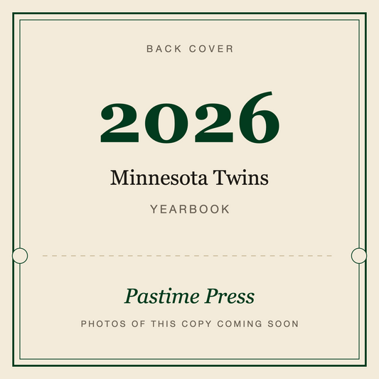 2026 Minnesota Twins Yearbook, back cover