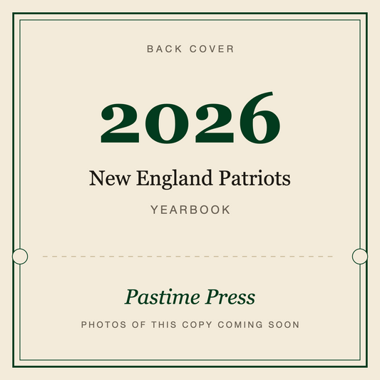 2026 New England Patriots Yearbook, back cover