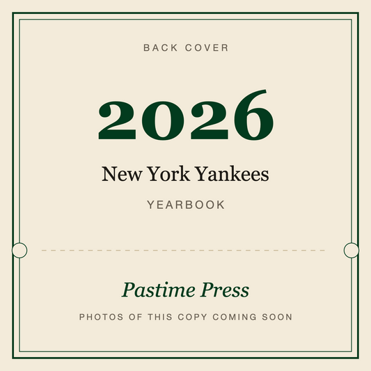 2026 New York Yankees Yearbook, back cover