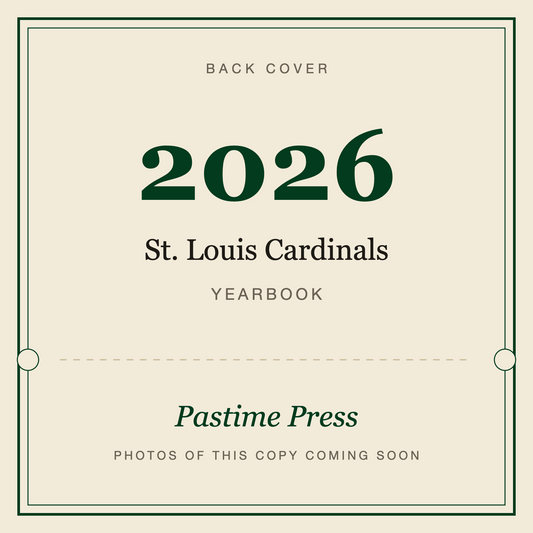 2026 St. Louis Cardinals Yearbook, back cover