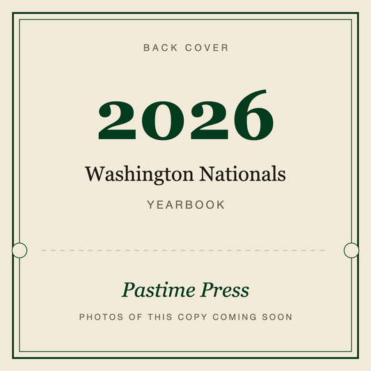 2026 Washington Nationals Yearbook, back cover