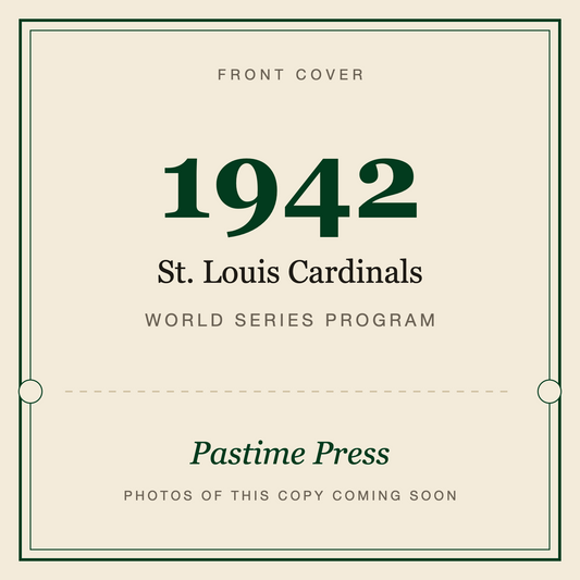 1942 St. Louis Cardinals World Series Program, front cover