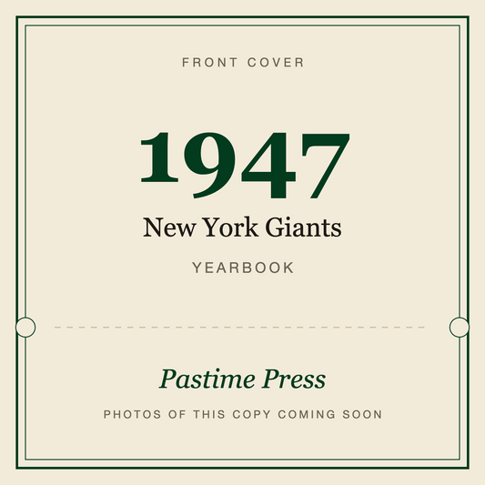 1947 New York Giants Yearbook, front cover