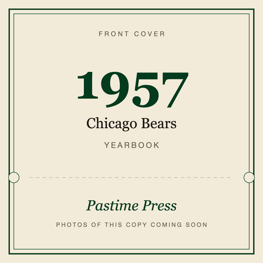 1957 Chicago Bears Yearbook, front cover