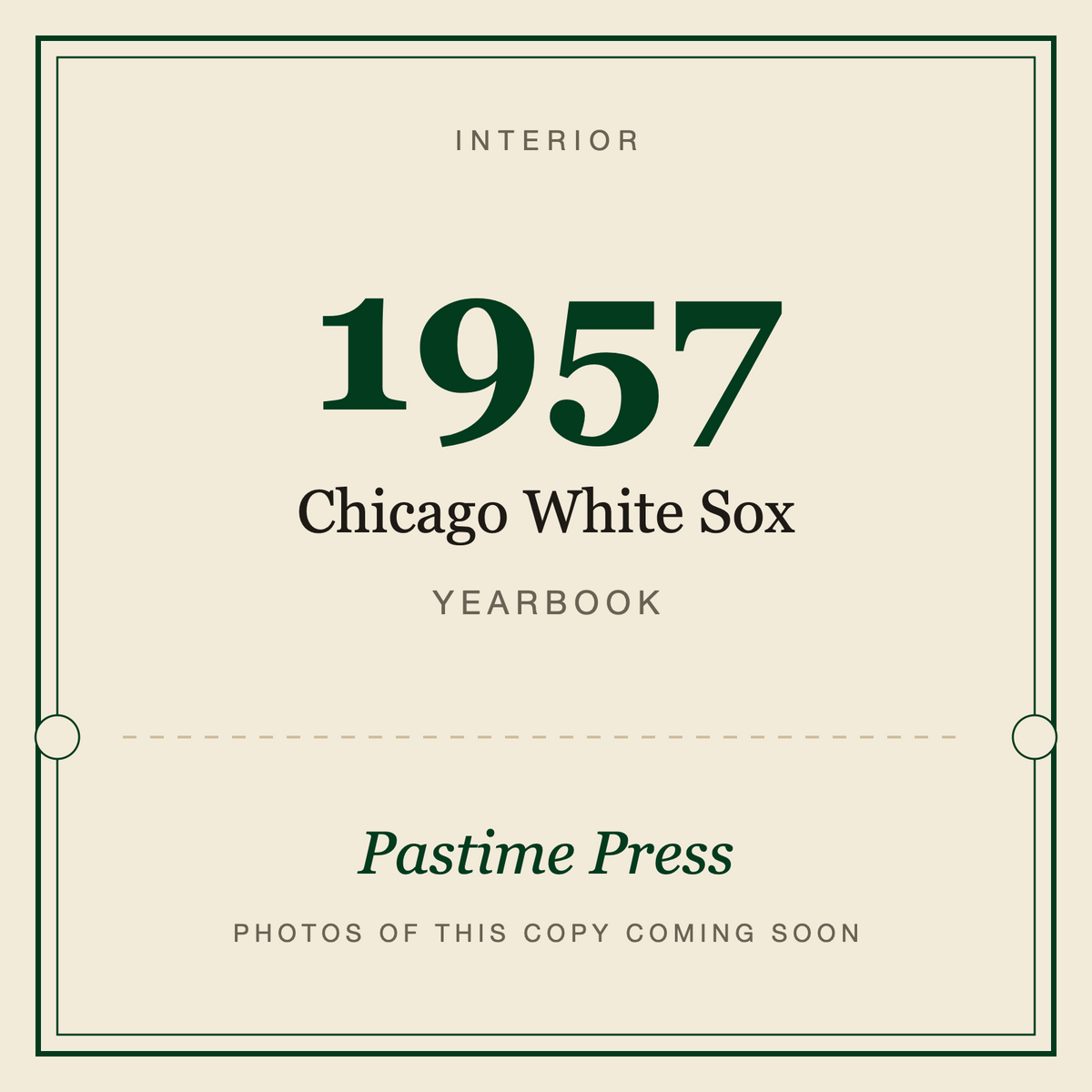 1957 Chicago White Sox Yearbook, interior