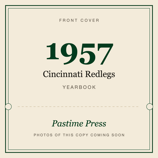 1957 Cincinnati Redlegs Yearbook, front cover