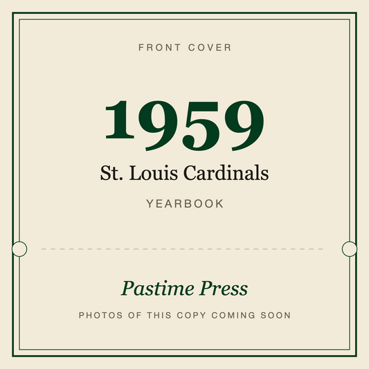 1959 St. Louis Cardinals Yearbook, front cover