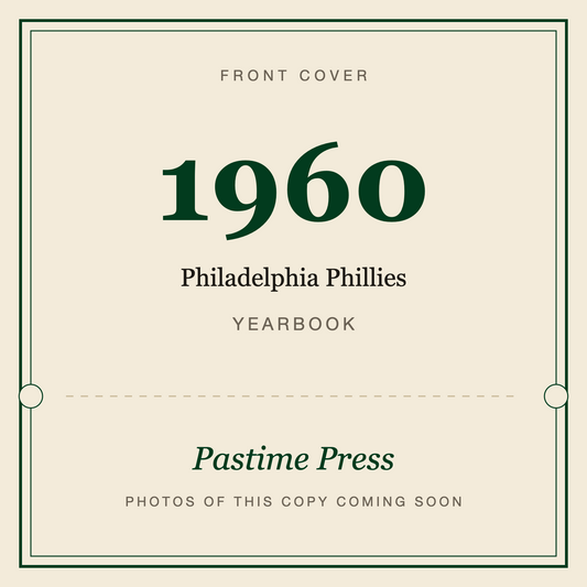 1960 Philadelphia Phillies Yearbook, front cover