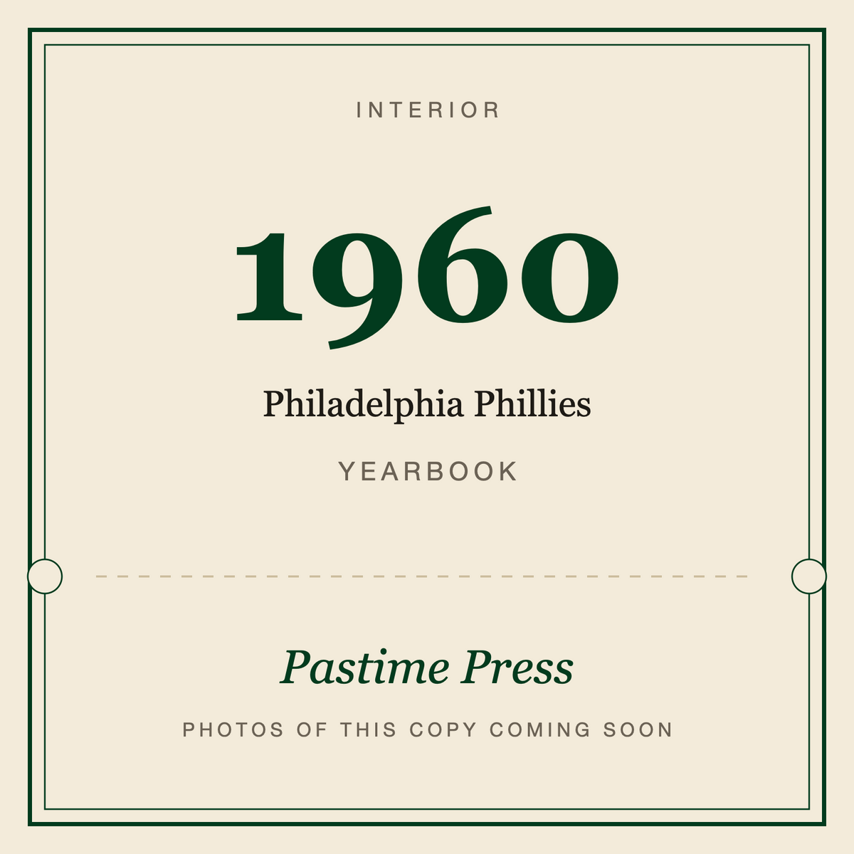 1960 Philadelphia Phillies Yearbook, interior