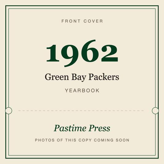 1962 Green Bay Packers Yearbook, front cover