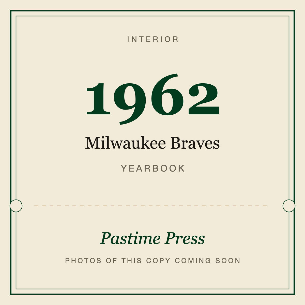 1962 Milwaukee Braves Yearbook, interior