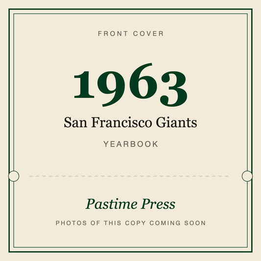1963 San Francisco Giants Yearbook, front cover