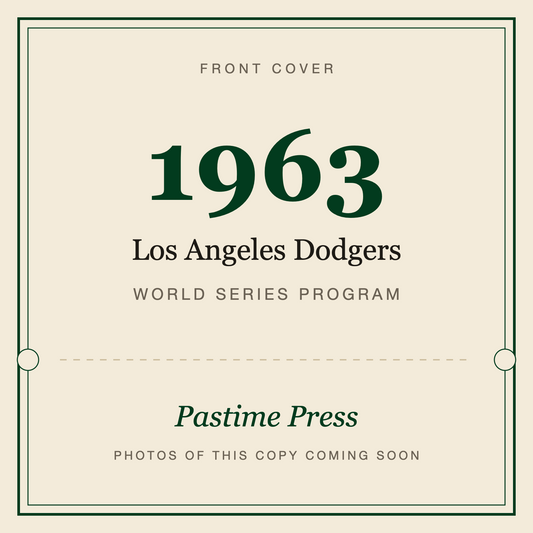 1963 Los Angeles Dodgers World Series Program, front cover
