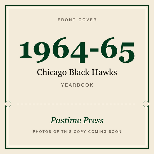 1964-65 Chicago Black Hawks Yearbook, front cover