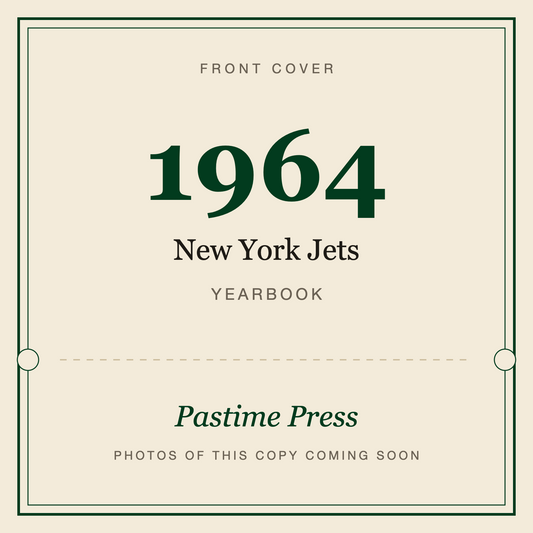 1964 New York Jets Yearbook, front cover
