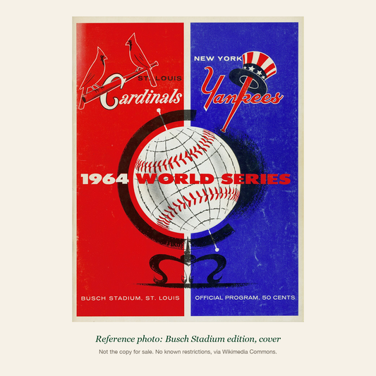 1964 St. Louis Cardinals World Series Program: reference photo 1 (Busch Stadium edition, cover)