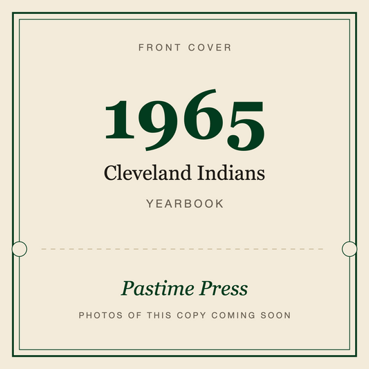 1965 Cleveland Indians Yearbook, front cover