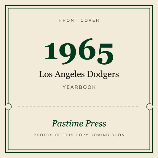 1965 Los Angeles Dodgers Yearbook, front cover