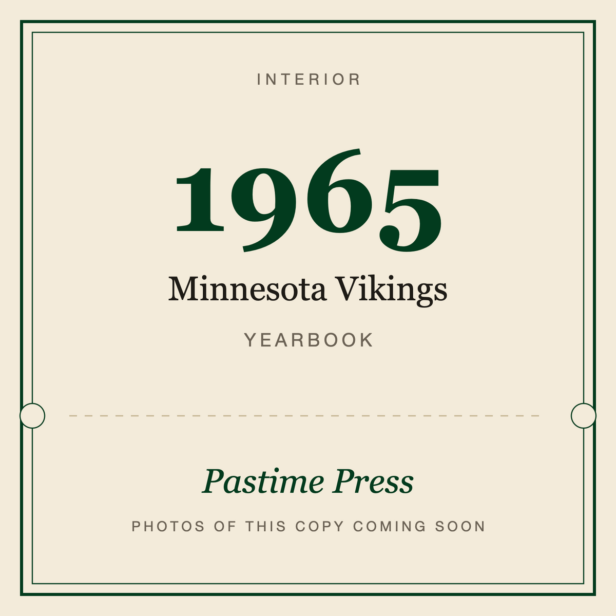 1965 Minnesota Vikings Yearbook, interior