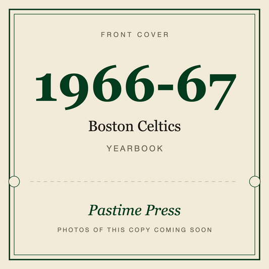 1966-67 Boston Celtics Yearbook, front cover