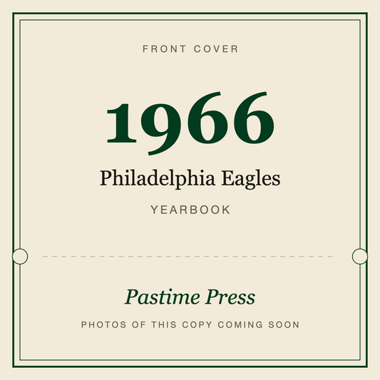 1966 Philadelphia Eagles Yearbook, front cover