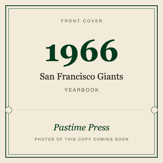 1966 San Francisco Giants Yearbook, front cover