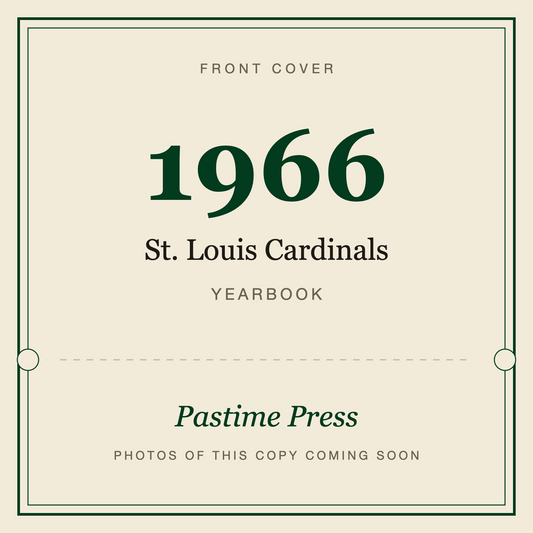 1966 St. Louis Cardinals Yearbook, front cover