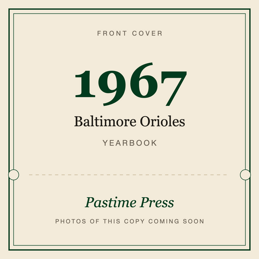 1967 Baltimore Orioles Yearbook, front cover