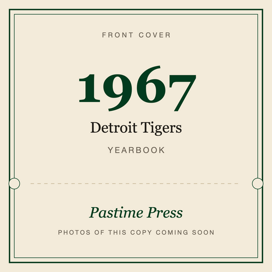 1967 Detroit Tigers Yearbook, front cover