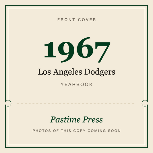 1967 Los Angeles Dodgers Yearbook, front cover