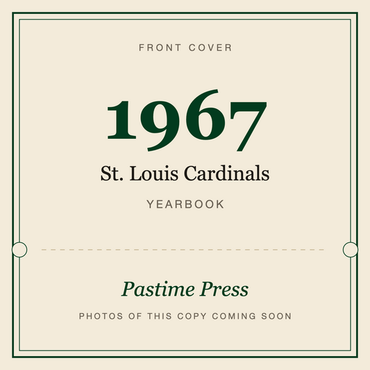 1967 St. Louis Cardinals Yearbook, front cover