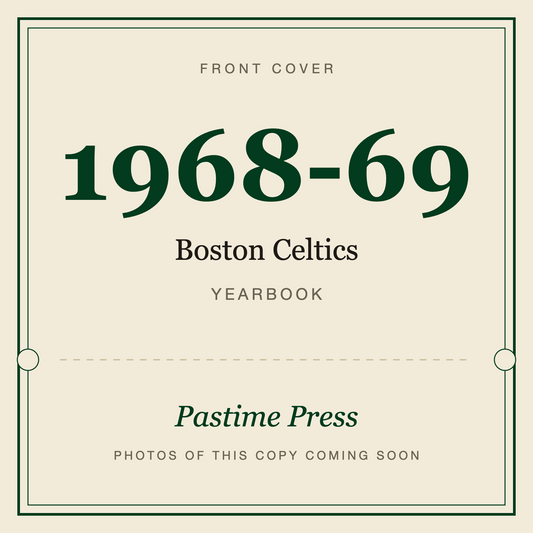 1968-69 Boston Celtics Yearbook, front cover