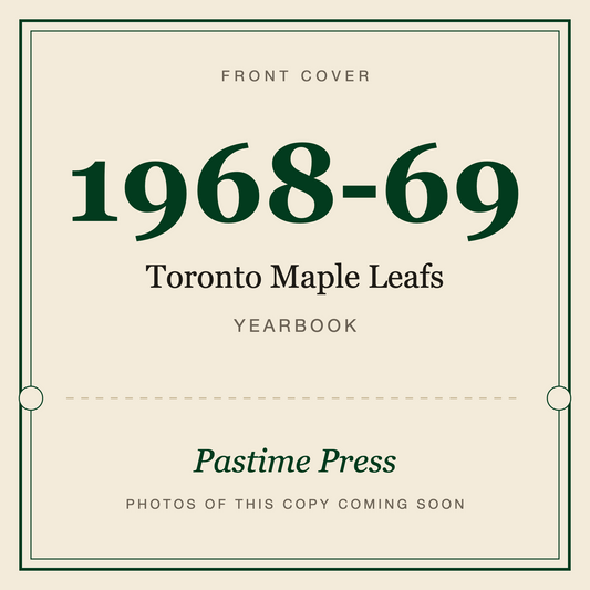 1968-69 Toronto Maple Leafs Yearbook, front cover