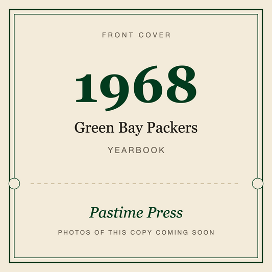 1968 Green Bay Packers Yearbook, front cover