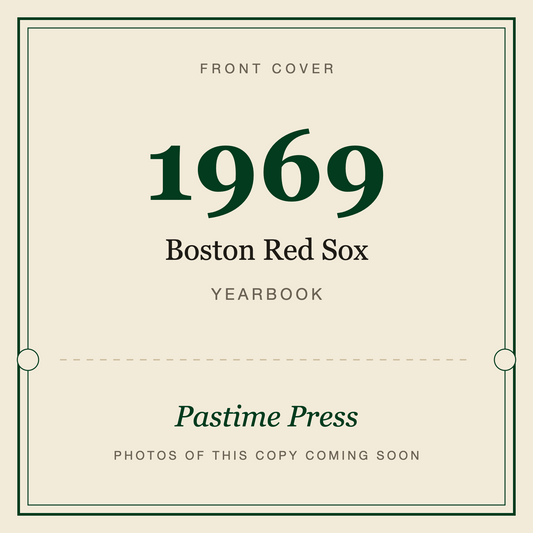 1969 Boston Red Sox Yearbook, front cover