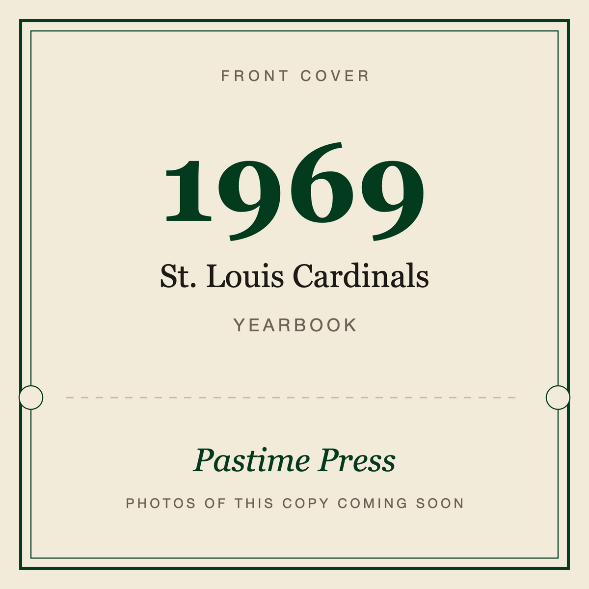1969 St. Louis Cardinals Football Yearbook, front cover