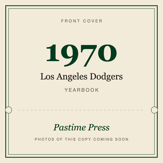 1970 Los Angeles Dodgers Yearbook, front cover