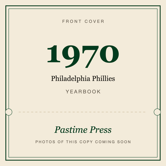 1970 Philadelphia Phillies Yearbook, front cover