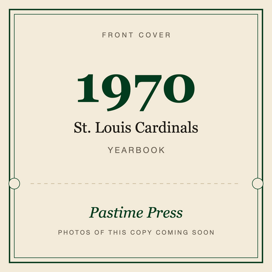 1970 St. Louis Cardinals Yearbook, front cover