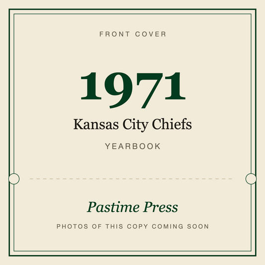 1971 Kansas City Chiefs Yearbook, front cover