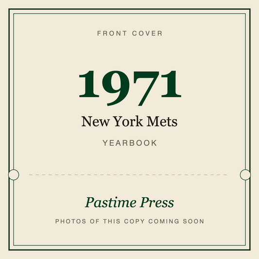 1971 New York Mets Yearbook, front cover