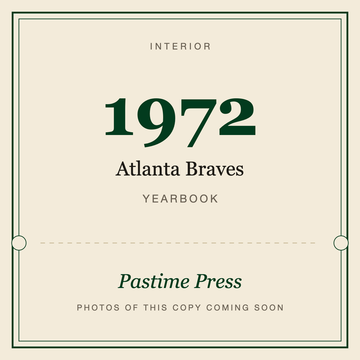 1972 Atlanta Braves Yearbook, interior