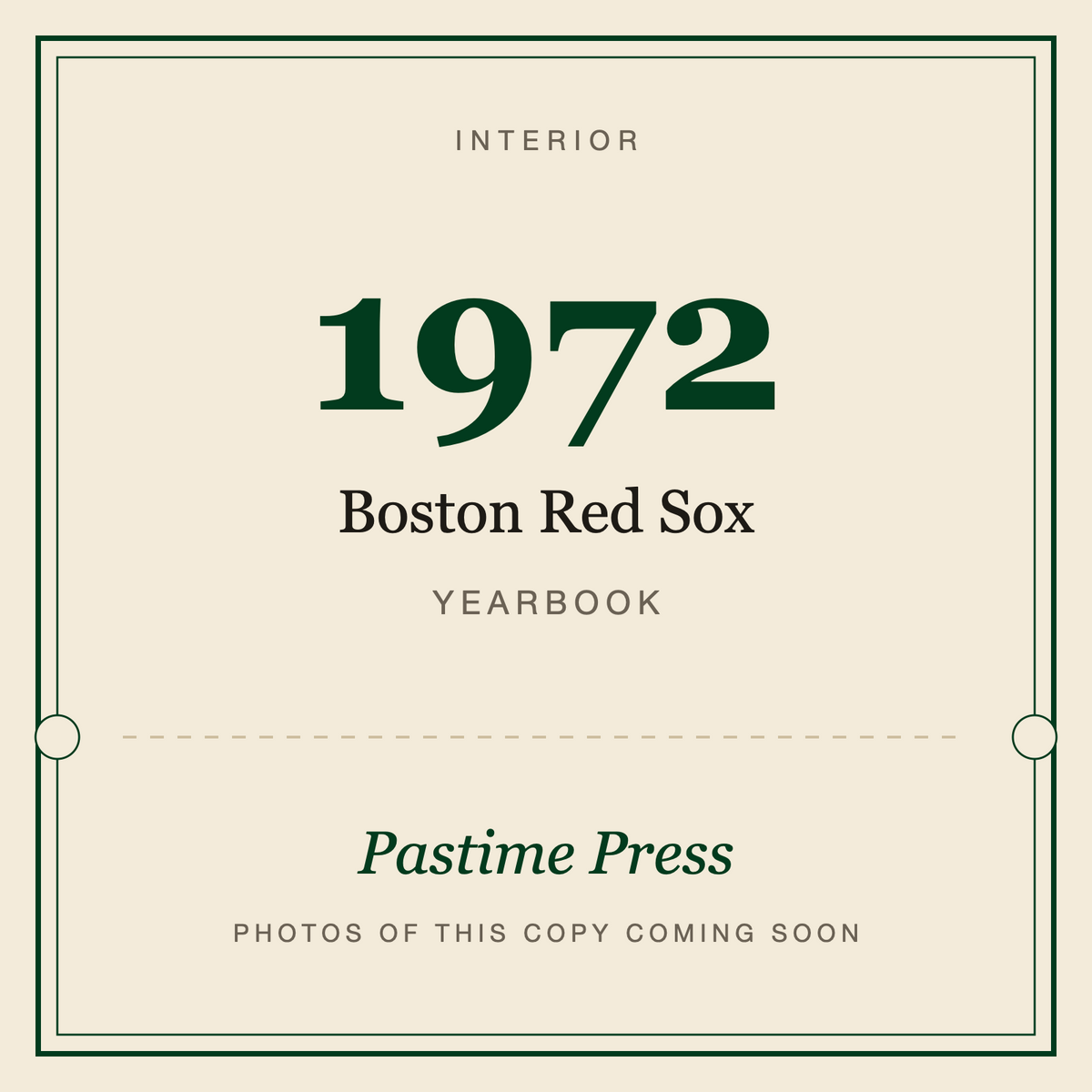 1972 Boston Red Sox Yearbook, interior