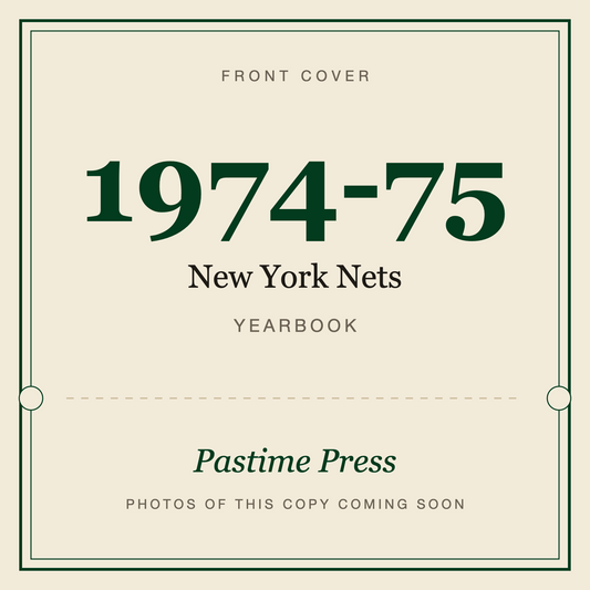 1974-75 New York Nets Yearbook, front cover