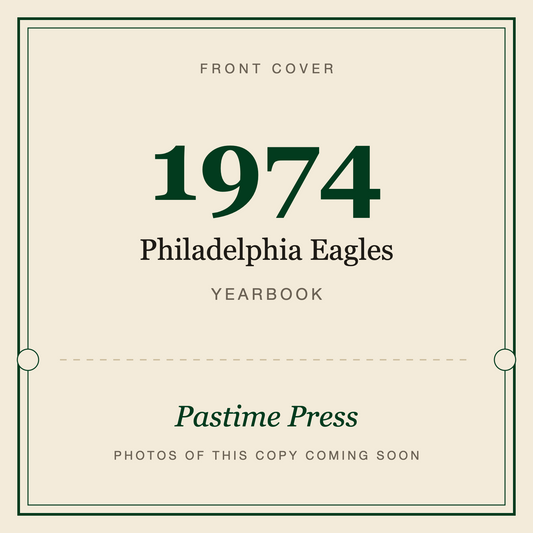 1974 Philadelphia Eagles Yearbook, front cover