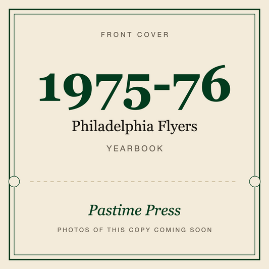 1975-76 Philadelphia Flyers Yearbook, front cover