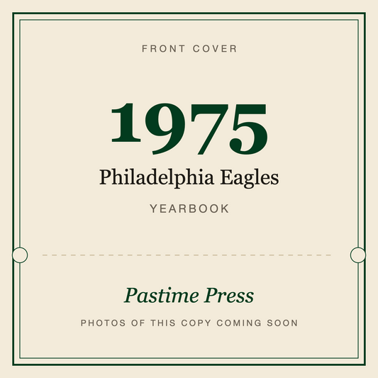 1975 Philadelphia Eagles Yearbook, front cover