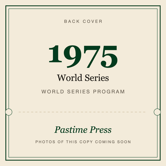 1975 World Series Program, back cover