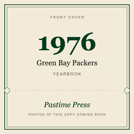 1976 Green Bay Packers Yearbook, front cover